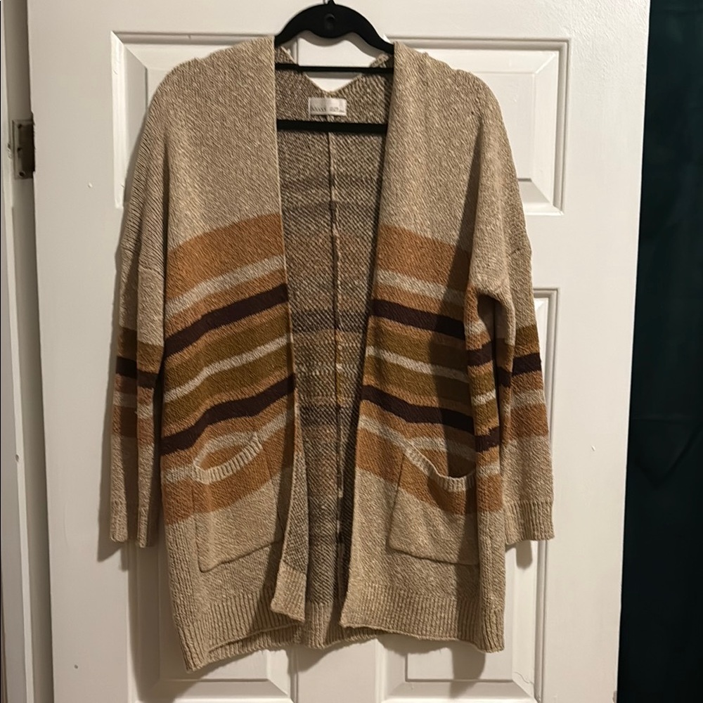 Cozy Striped Cardigan Sweater